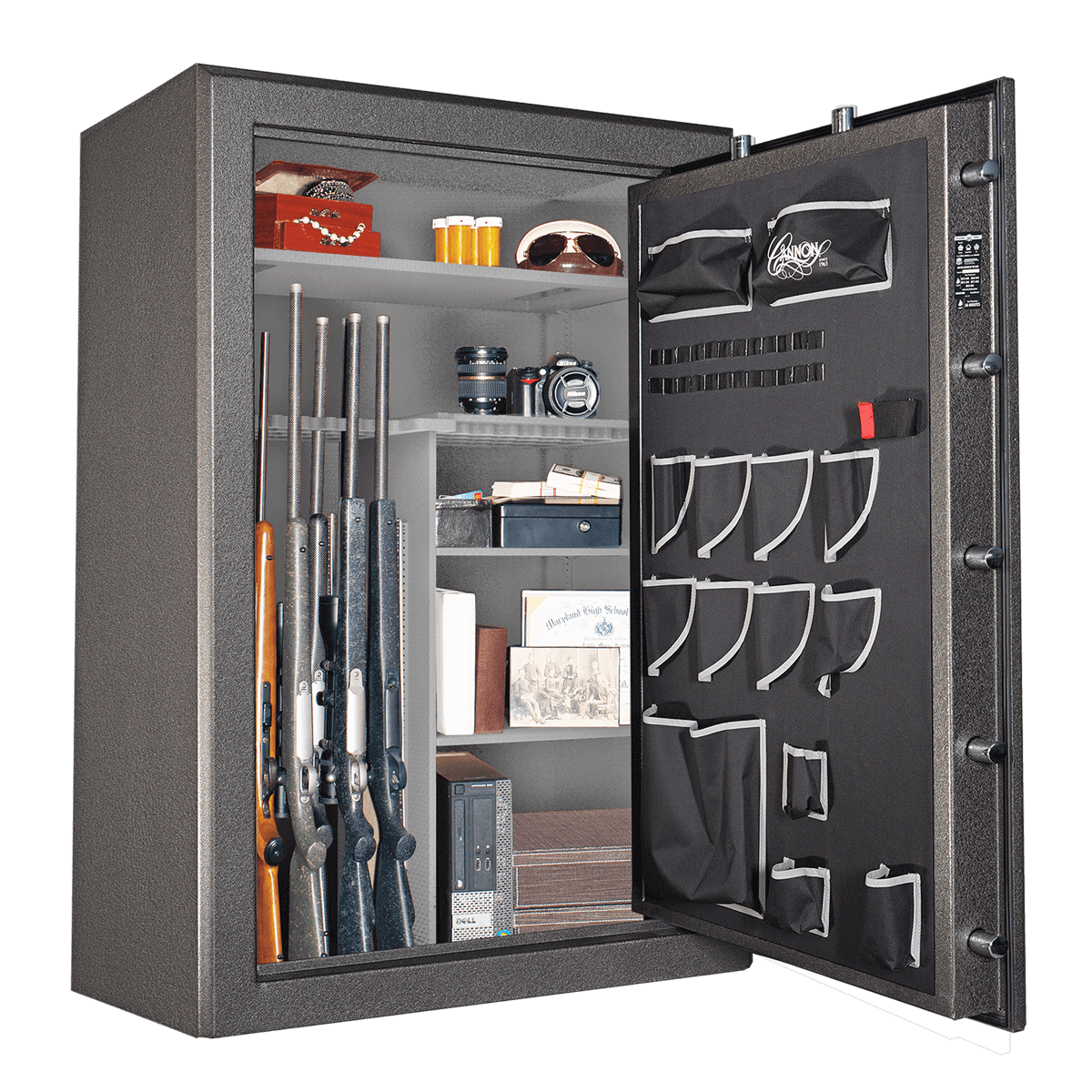 Cannon 64-Gun Fireproof Safe – Electronic Lock, Spacious 21.6 cu. ft., Elegant Hammertone Finish