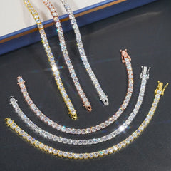 Cuban Link Bracelet  5mm VVS Moissanite – 925 Silver  Necklace or Bracelet