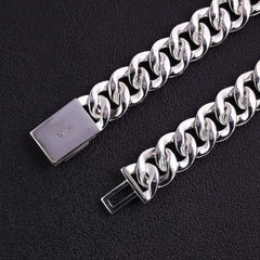 Cuban Link Bracelet 10K–18K Gold Moissanite  – 18mm Luxury Chain for Men