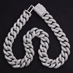 Cuban Link Bracelet 10K–18K Gold Moissanite  – 18mm Luxury Chain for Men