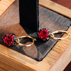 Custom 10K–14K Gold Cushion-Cut Moissanite Halo Drop Earrings – Luxury Wedding Jewelry