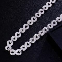 Cuban Link Chain 925 Silver 15mm – VVS Moissanite Iced-Out Necklace for Men