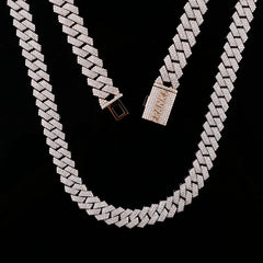 10K Gold 15mm Miami Cuban Link Chain – VVS Moissanite Choker Necklace for Men & Women
