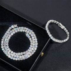 Cuban Link Bracelet  5mm VVS Moissanite – 925 Silver  Necklace or Bracelet