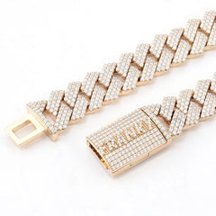 10K Gold 15mm Miami Cuban Link Chain – VVS Moissanite Choker Necklace for Men & Women
