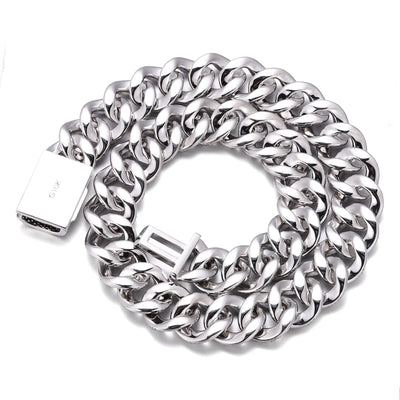 Cuban Link Bracelet 10K–18K Gold Moissanite  – 18mm Luxury Chain for Men
