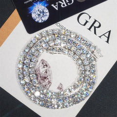 Cuban Link Bracelet  5mm VVS Moissanite – 925 Silver  Necklace or Bracelet