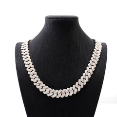 10K Gold 15mm Miami Cuban Link Chain – VVS Moissanite Choker Necklace for Men & Women
