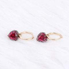 Custom 10K–14K Gold Cushion-Cut Moissanite Halo Drop Earrings – Luxury Wedding Jewelry