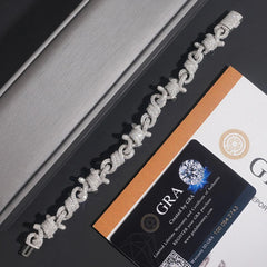 15mm Rope & Cuban Link Chain – 925 Silver VVS Moissanite Iced-Out Necklace with GRA Certification