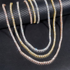 Cuban Link Bracelet  5mm VVS Moissanite – 925 Silver  Necklace or Bracelet