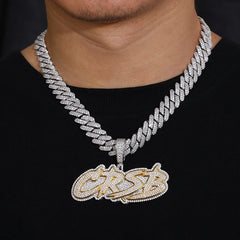 High Quality Styles Letter Pendant Silver 925 Moissanite Iced Out Custom Name Necklace For Men Hip Hop Jewelry Gifts