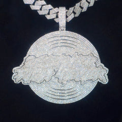 Heavenly Wolf Pendant Necklace with a Lab Grown Diamond Halo Delicate Spiritual Jewelry 3d Cartoon Pendant