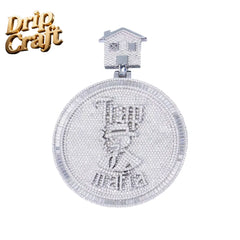 Drip Craft High-end Custom S925 Silver Pendant Sterling Silver Moissanite Inlaid Pendant Fashion Jewelry
