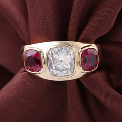 Popular Custom Championship Ring 14k Yellow Gold Moissanite Diamond Engagement Ring Classic Design for Women Prayer Ring