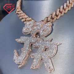 925 Sterling Silver Custom Moissanite Pendant/Chain