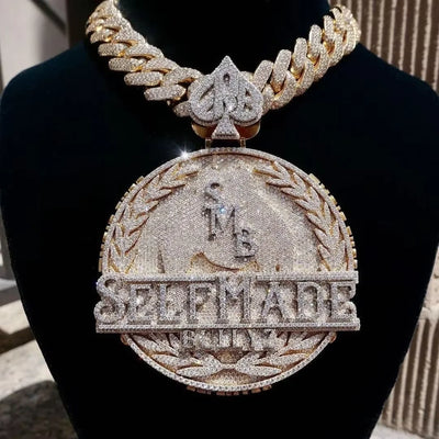 Hiphop  Fashion Name Plate Necklace Custom Jewelry 925 Sterling Silver Lab Grown Diamond Necklace Jewelry Iced Out Pendant