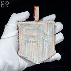 Custom Vvs Moissanite Chain 3D Pendant Iced Out Fine Jewelry