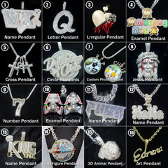 Custom Vvs Moissanite Chain 3D Pendant Iced Out Fine Jewelry