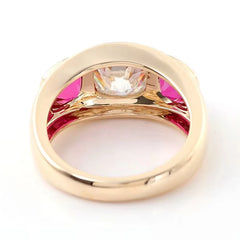 Popular Custom Championship Ring 14k Yellow Gold Moissanite Diamond Engagement Ring Classic Design for Women Prayer Ring