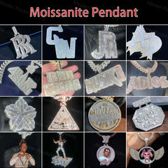 925 Sterling Silver Custom Moissanite Pendant/Chain