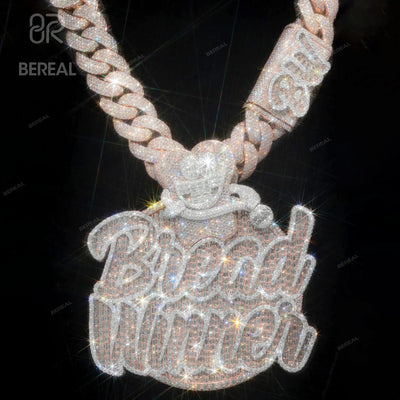 Custom Vvs Moissanite Chain 3D Pendant Iced Out Fine Jewelry