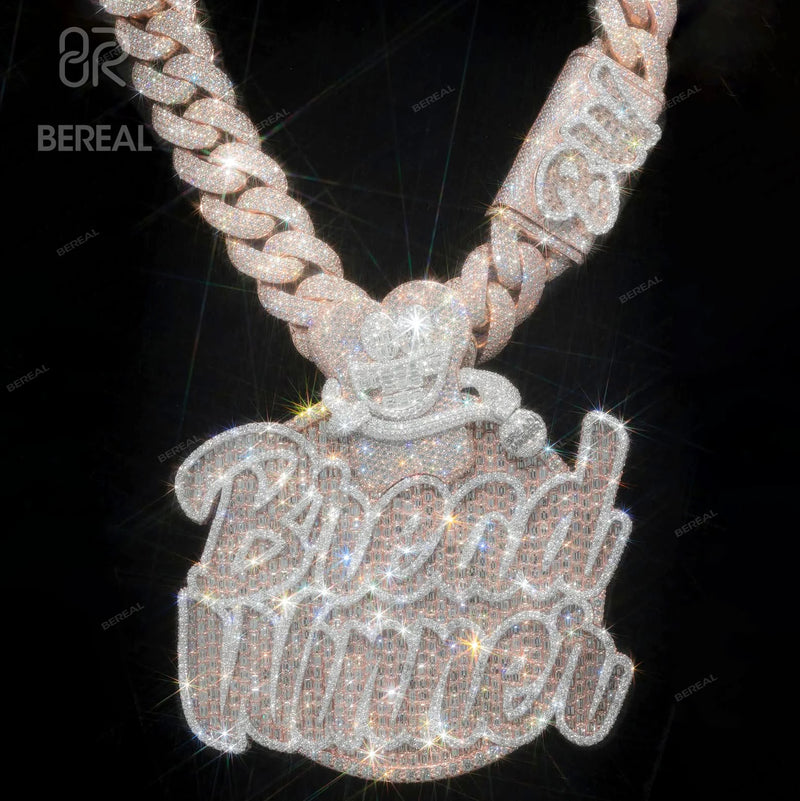 Custom Vvs Moissanite Chain 3D Pendant Iced Out Fine Jewelry
