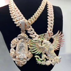 Custom Vvs Moissanite Chain 3D Pendant Iced Out Fine Jewelry