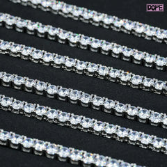 In Stock 5mm Tennis Necklace 925 Silver White Gold Plated 20" Iced Out Men Necklace VVS Moissanite Tennis Chain