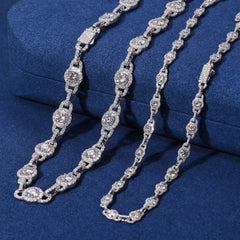 Iced Out D Color Moissanite Necklace for Man Women S925 Sterling Silver Hip Hop Link Chains Jewelry Diamond GRA Certificate