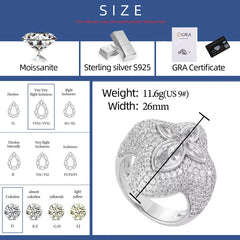 Iced Out Full Moissanite Cross Rings 925 Original Sterling Silver Prong Set Hip Hop Fine Jewelry Gifts For Men Women Luxury 2025