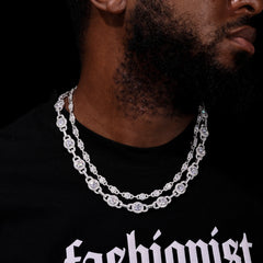Iced Out D Color Moissanite Necklace for Man Women S925 Sterling Silver Hip Hop Link Chains Jewelry Diamond GRA Certificate
