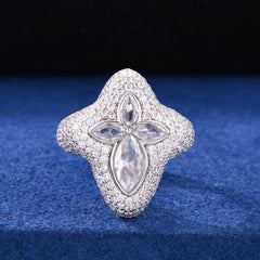 Iced Out Full Moissanite Cross Rings 925 Original Sterling Silver Prong Set Hip Hop Fine Jewelry Gifts For Men Women Luxury 2025