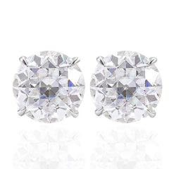 Stud Earrings in 14K White Gold 7CT D-Color Moissanite