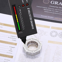 Screw Ring Moissanite For Men Hip Hop Jewelry Sterling Silver 925 Rings 18K