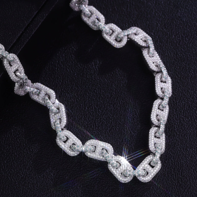 Luxury Cuban Diamond Necklace in 10K–18K Gold or 925 Silver