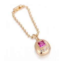 Tamagotchi Pendant – 925 Silver Princess-Cut VVS Moissanite Design for Men & Women