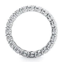 3ctw Lab Grown Created Diamond Wedding Band Ring Oval Cut 14K White Gold CVD HPHT Diamond DEF Color VS-VVS