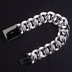 20mm Moissanite Cuban Link Bracelet – 10K/14K/18K Gold