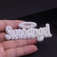 Custom 3D Baguette Letter Pendant – 925 Silver DEF/VS VVS Moissanite Nameplate Necklace