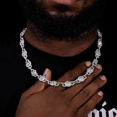Iced Out D Color Moissanite Necklace for Man Women S925 Sterling Silver Hip Hop Link Chains Jewelry Diamond GRA Certificate