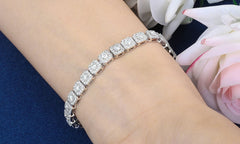 6mm Moissanite Tennis Bracelet 925 Sterling Silver