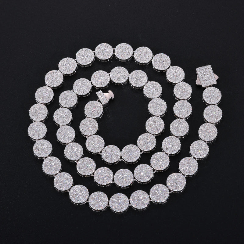 Original Full Moissanite Necklace Chain Silver 925 Plated 18k White Gold for Men Women Fine Jewelry with GRA Certified