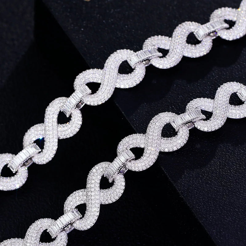 Cuban Link Chain 925 Silver 15mm – VVS Moissanite Iced-Out Necklace for Men