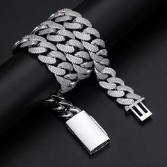 8-20mm Moissanite Cuban Link Chains For Man S925 Silver For Men Hip Hop Jewelry Silver Necklace Christmas Gifts 2024 New Arrival