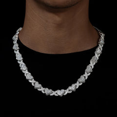 TUHE 925 Silver Heart Necklace Unisex VVS1 Moissanite Design