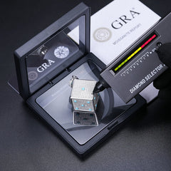 Glowing Dice VVS Moissanite Pendant – 925 Sterling Silver Iced-Out Necklace for Men