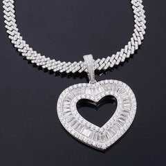 Provence 18-Inch 925 Silver Miami Drop Necklace – Custom VVS Moissanite Pendant for Men & Women