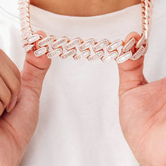 Provence Custom 925 Silver Miami Cuban Chain – VVS Moissanite Iced-Out  Necklace for Men & Women