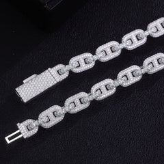 Luxury Cuban Diamond Necklace in 10K–18K Gold or 925 Silver